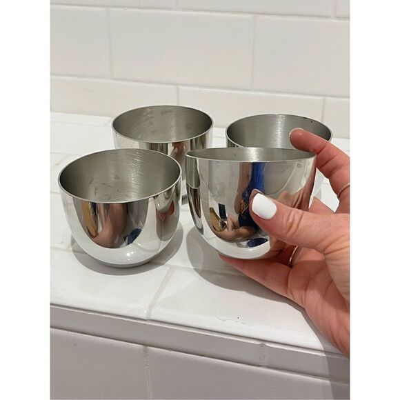 Vintage Monticello Pewter Punch Cups (4) - Picture 2 of 6